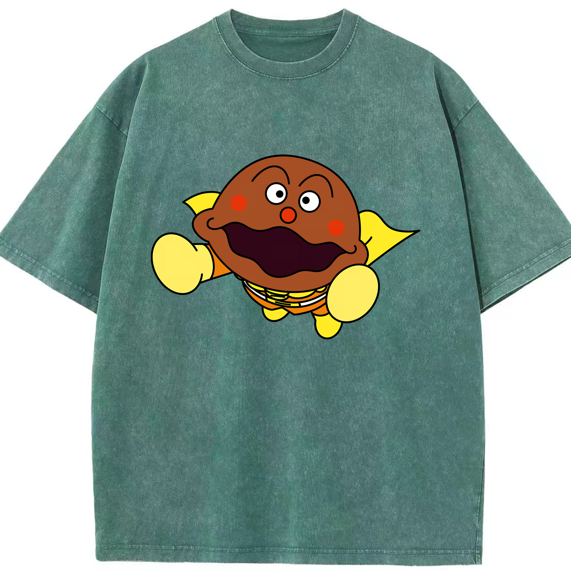 （画像用） アンパンマン Anpanman 綿100% ヴィンテージ風 半袖Tシャツ（フロントプリント）